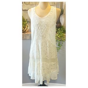 NWT Boho Style Cream Lace Dress (S) by Glitter Accessori